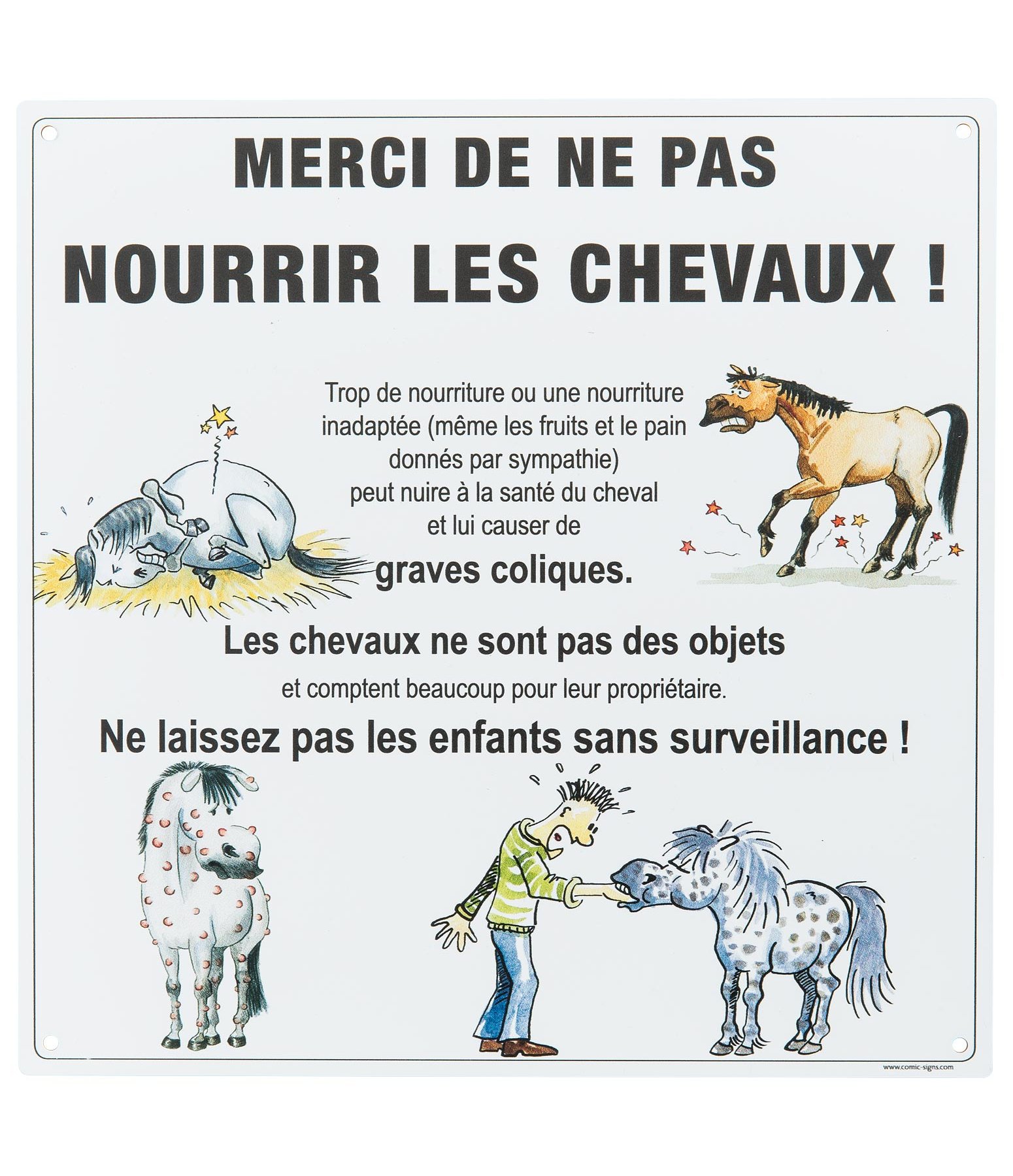 Tableau D Ecurie Merci De Ne Pas Nourrir Les Chevaux