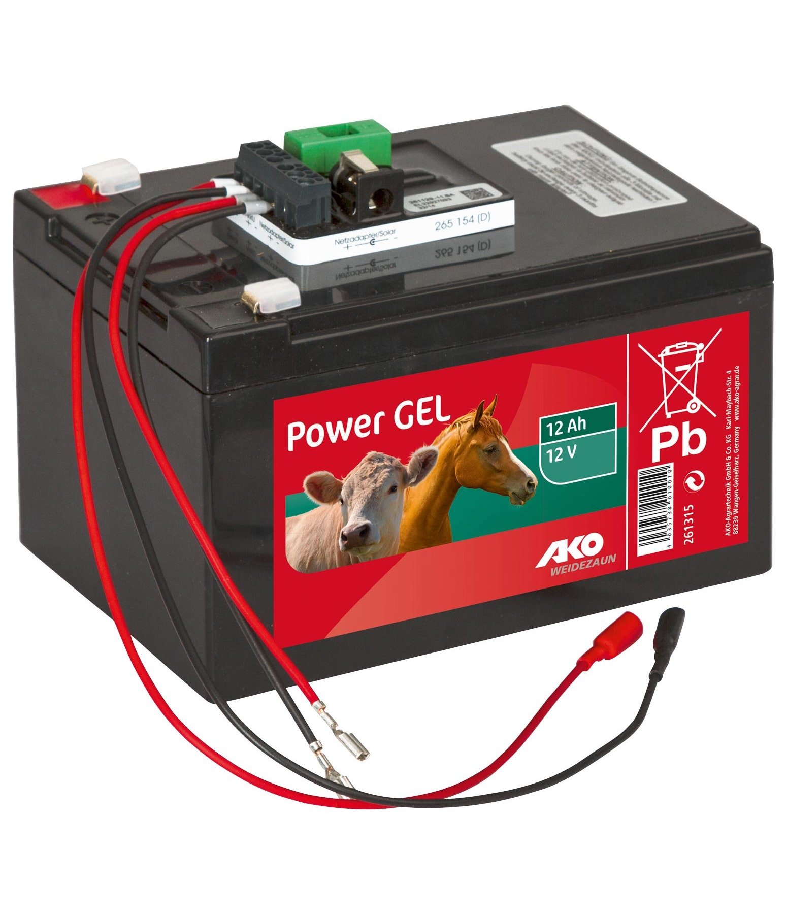 Batterie Gel 12 Volt pour électrificateur 9 Volt - Kramer Equitation