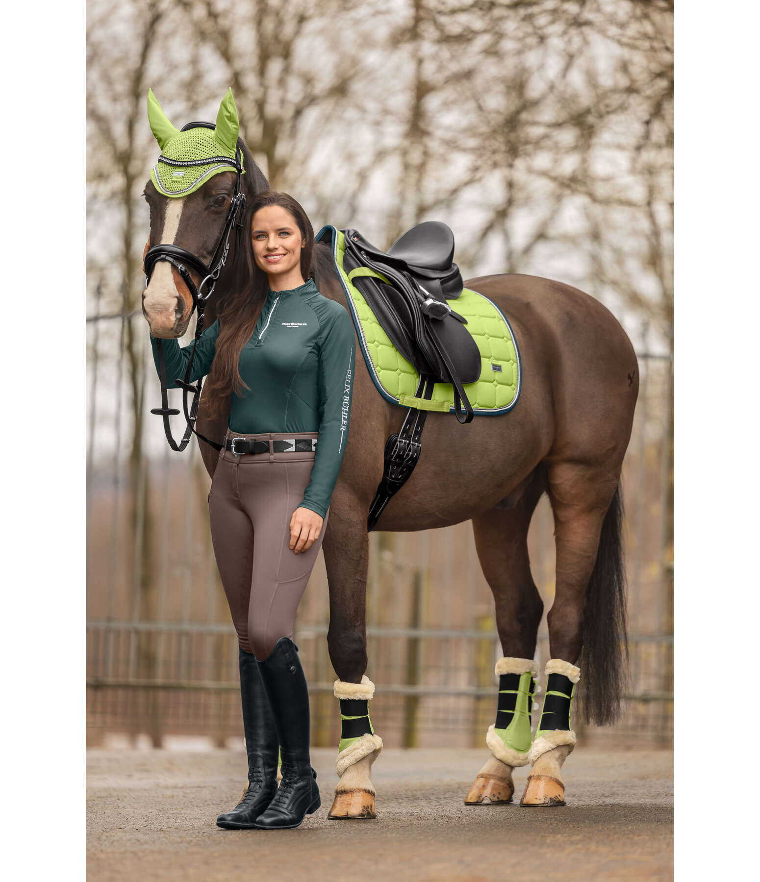 Gutres de dressage en polaire Teddy  Essential (antrieurs)