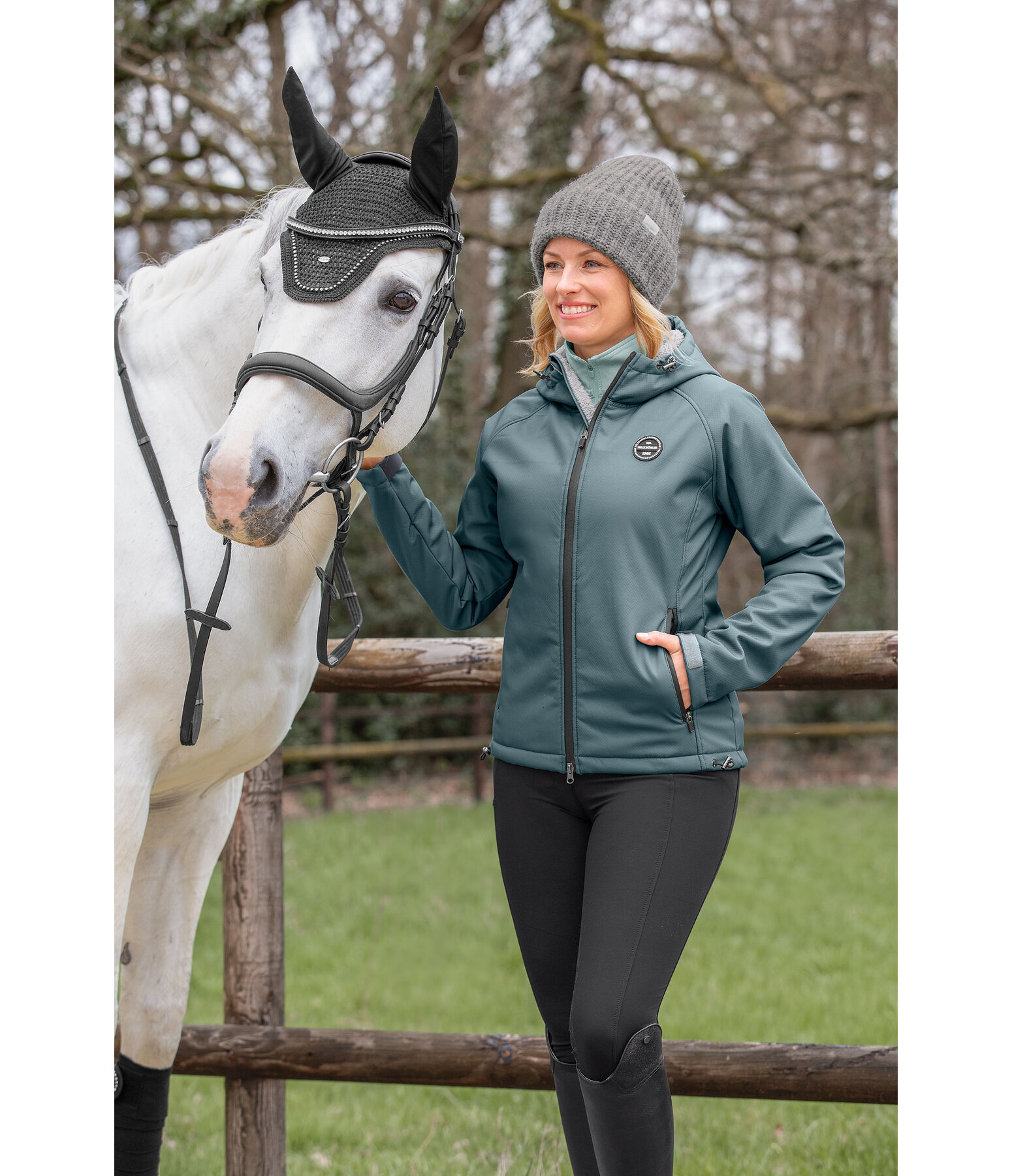 Veste d'quitation softshell  capuche  Lara