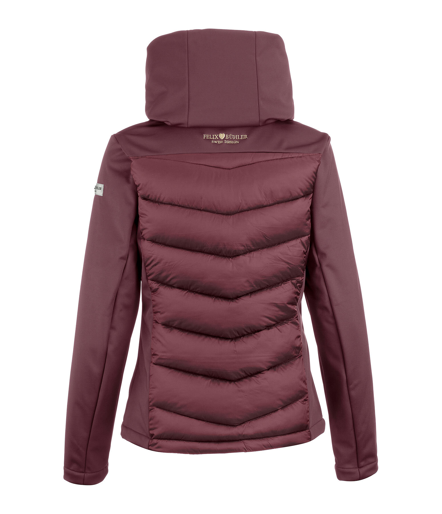 Veste d'quitation  capuche bi-matire avec Softshell  Claire