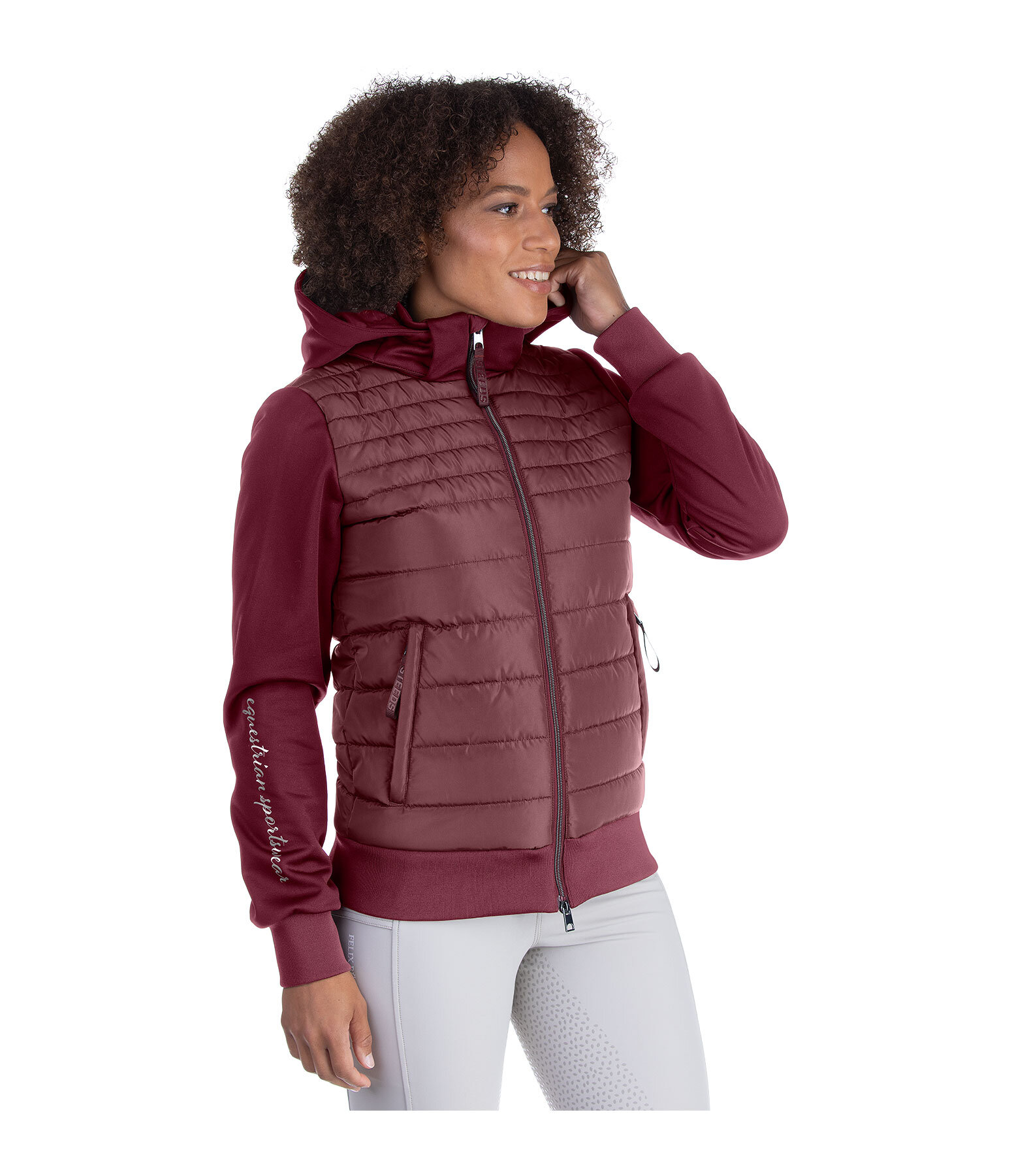 Veste d'quitation bi-matire en softshell  Yola