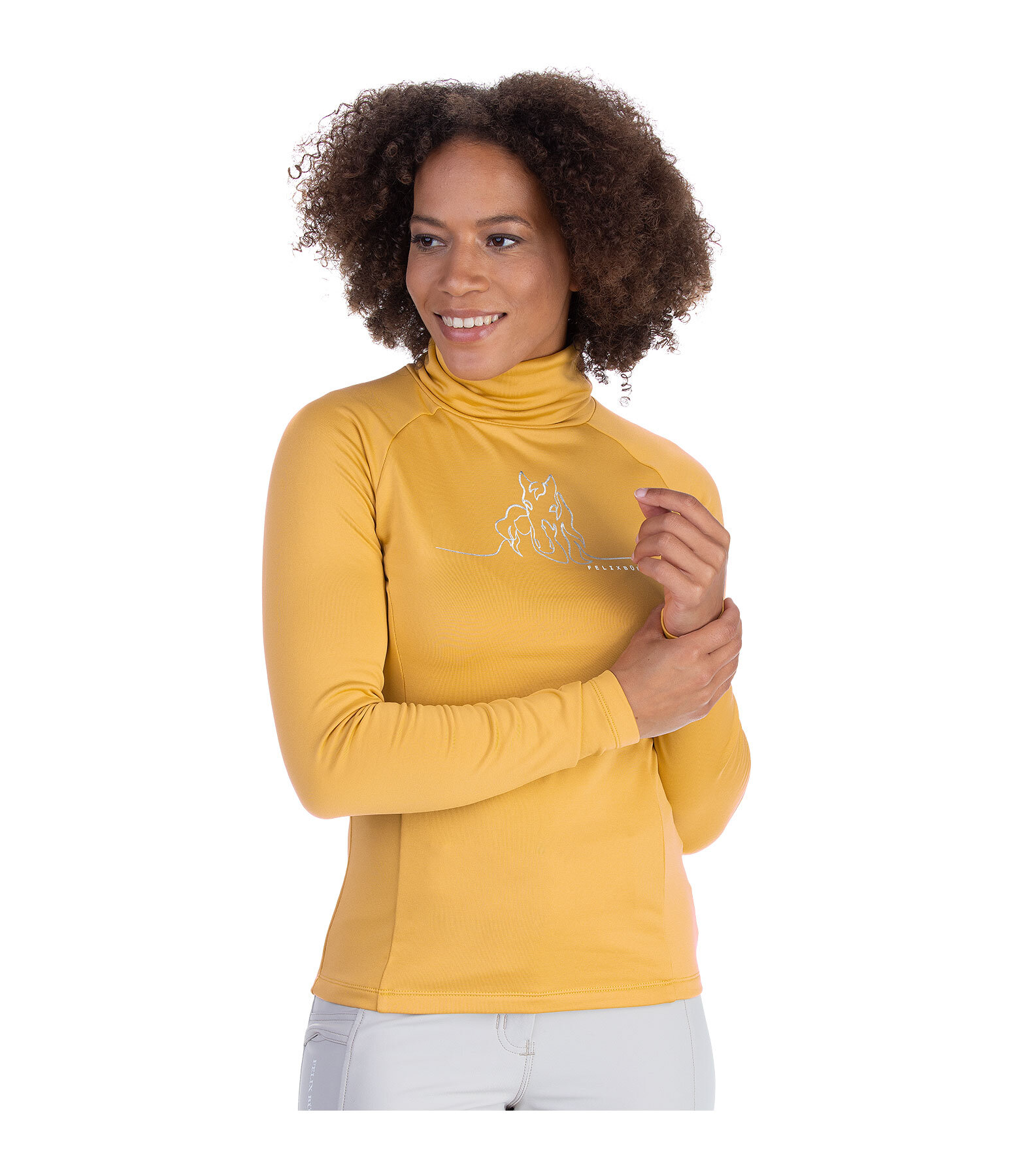 T-shirt col roul  manches longues en stretch Performance  Phoebe