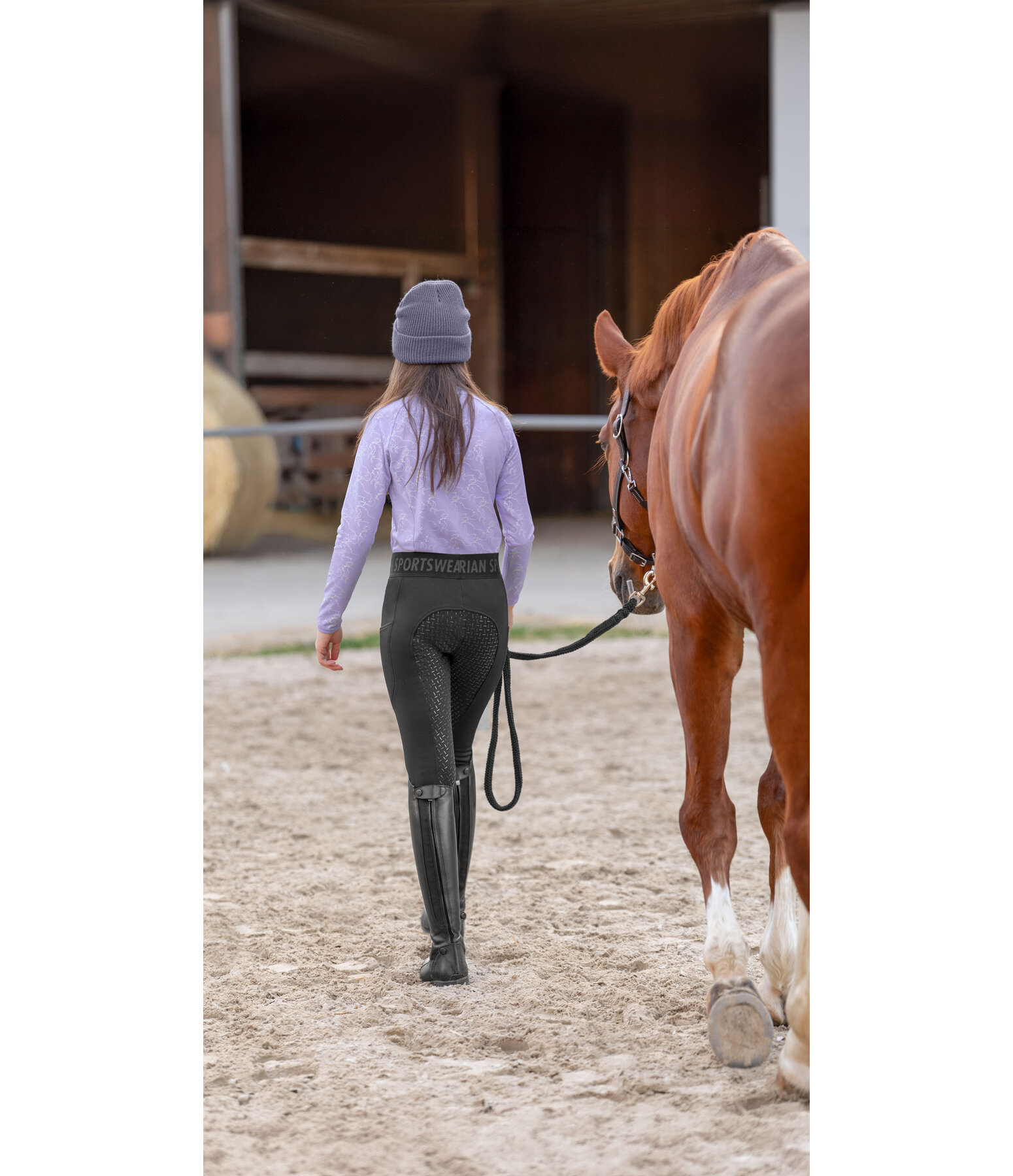 Legging d'quitation hybride et thermique  fond intgral grip  Malea