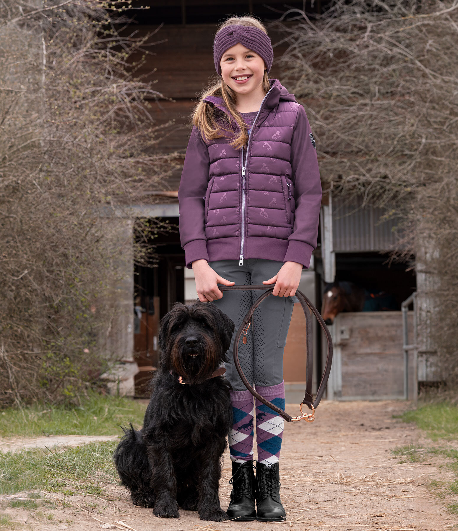 Tenue Enfant  Saskia en violet guimauve