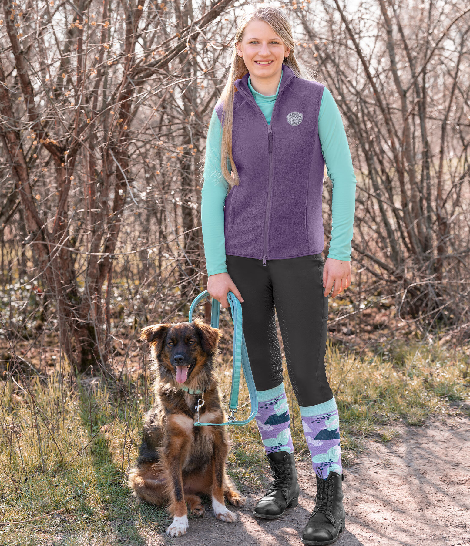 Tenue Enfant  Magali en violet givr