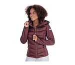 Veste d'quitation  capuche bi-matire avec Softshell  Claire