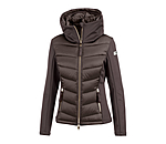 Veste d'quitation  capuche bi-matire avec Softshell  Claire